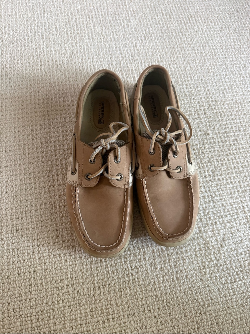 Sperry Tan Leather 2-Eye Boat Shoes